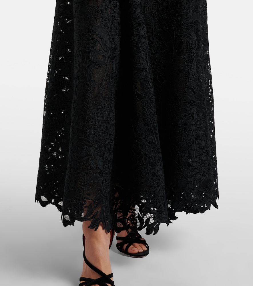 Guipure Lace Bustier Gown