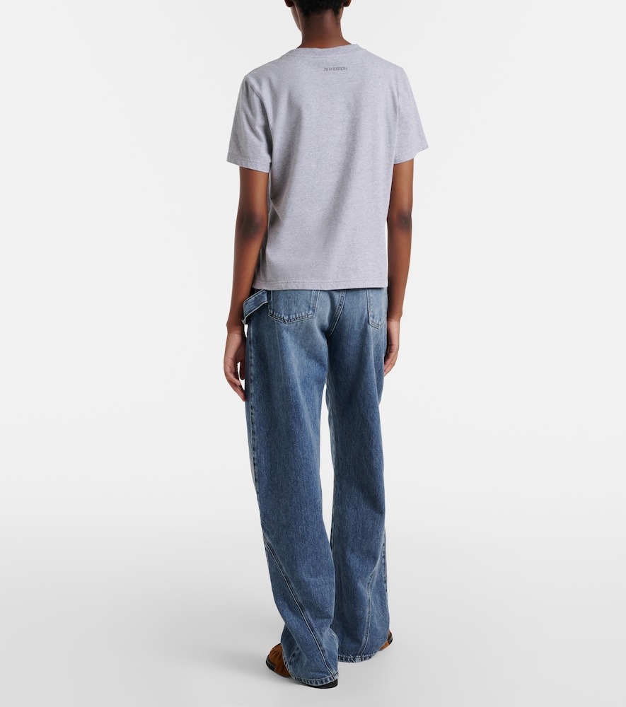 Twisted Embroidered Straight Jeans