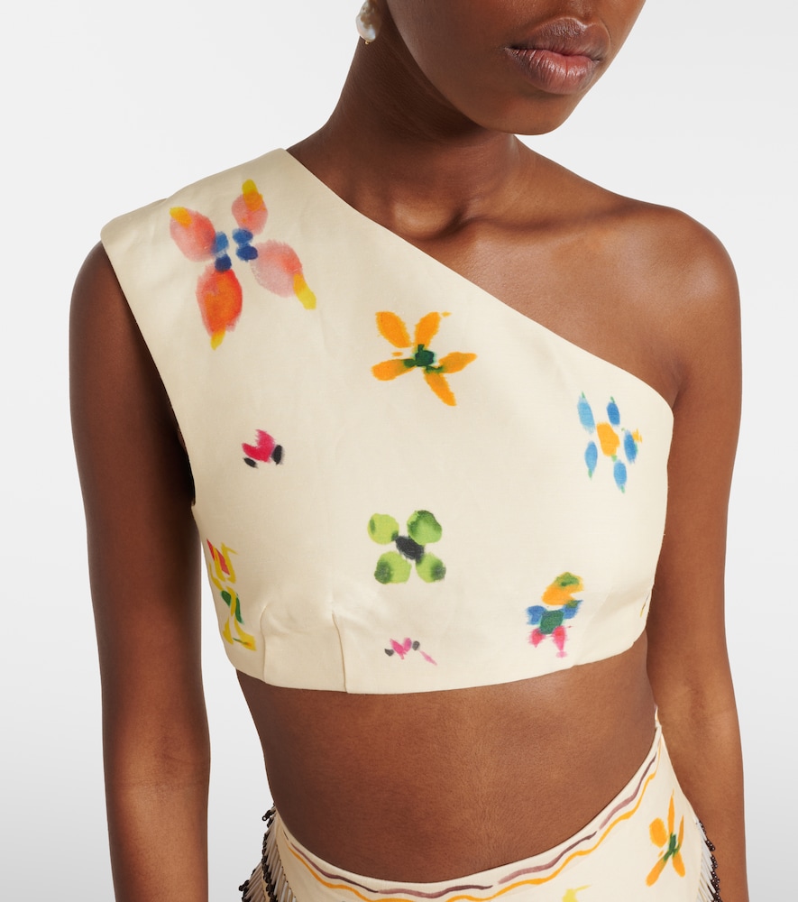  Alemais Alémais Cropped-top Sidi Aus Einem Leinengemisch 