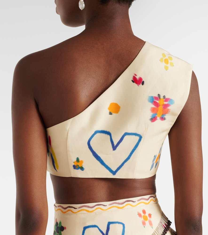  Alemais Alémais Cropped-top Sidi Aus Einem Leinengemisch 