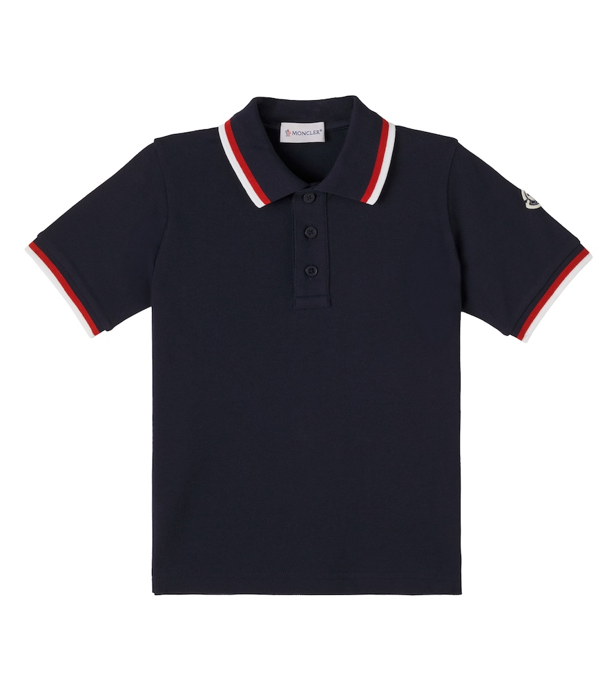 Moncler Enfant Blue Cotton Pique Polo Shirt Y Size 10 - Mytheresa