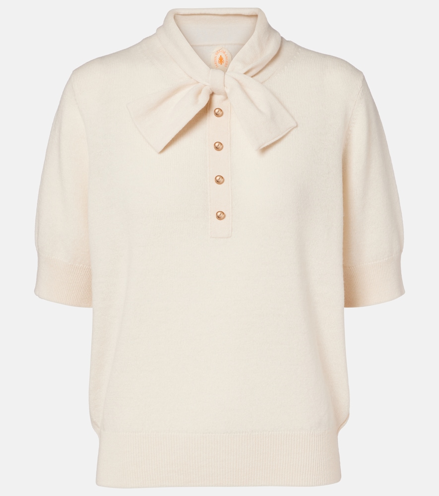 Jardin des Orangers Bow-detail wool and cashmere sweater