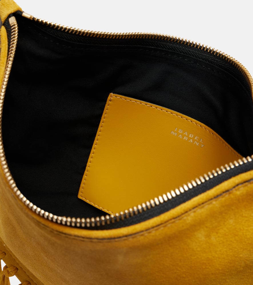 Isabel Marant Oskan Fringed Suede Shoulder Bag In Yellow
