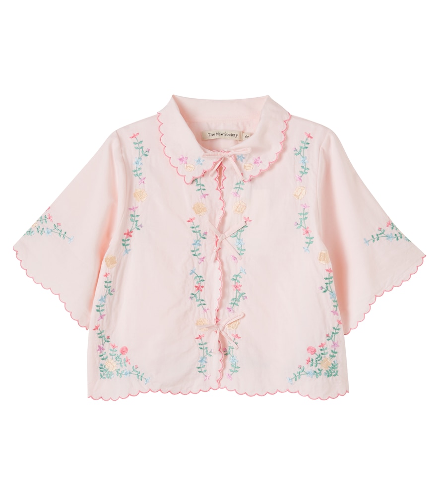 Bestickte Bluse Orchid aus Baumwolle