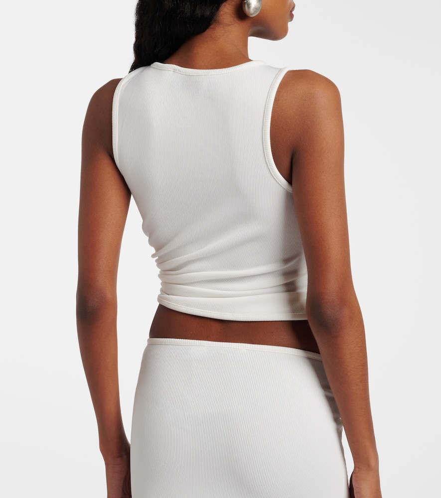  Christopher Esber Christopher Esber Droplet Crystal Embellished Ruched Tank Top 