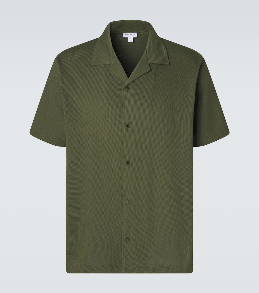 Sunspel Riviera cotton mesh polo shirt