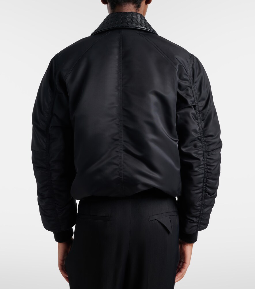  Bottega Veneta Bottega Veneta Blouson Intrecciato Mit Leder 