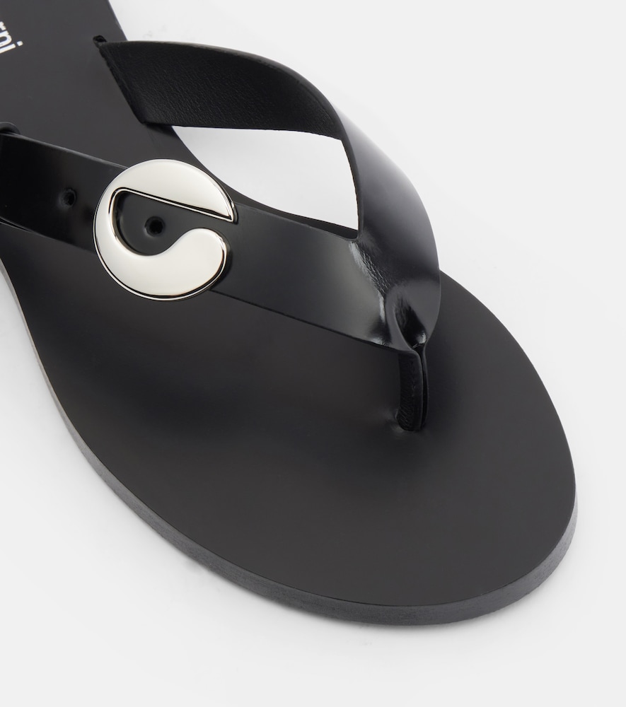  Coperni Coperni Logo Leather Thong Sandals 