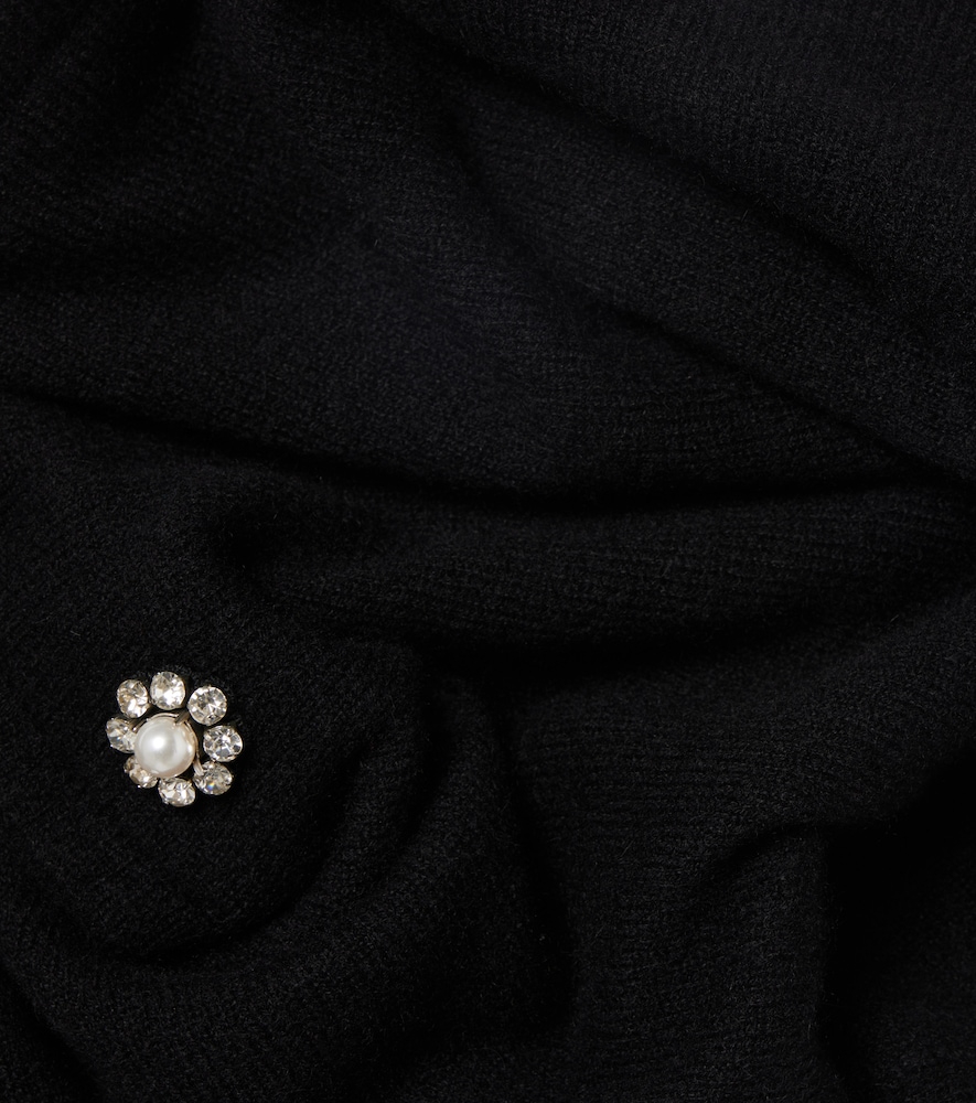  Simone Rocha Simone Rocha Embellished Cashmere Scarf 