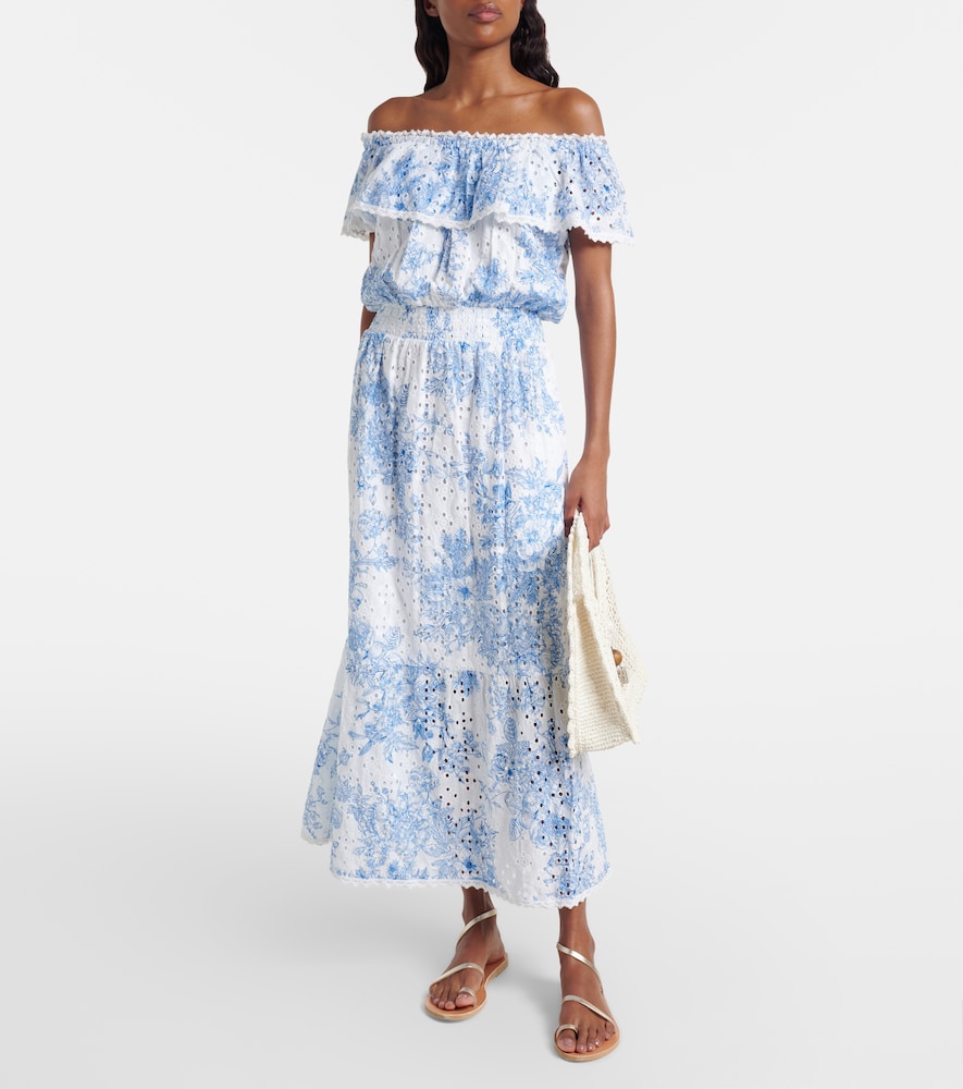  Melissa Odabash Melissa Odabash Bedrucktes Midikleid Larna Aus Baumwolle 
