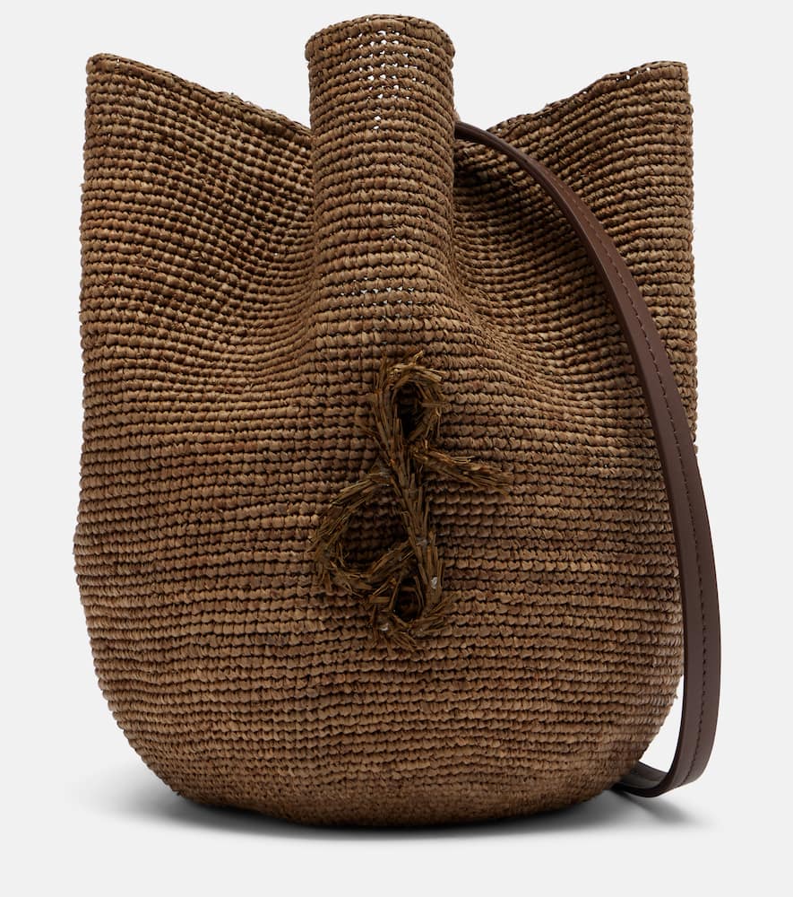 Ruslan Baginskiy Hatbag Raffia Bucket Hat In Brown