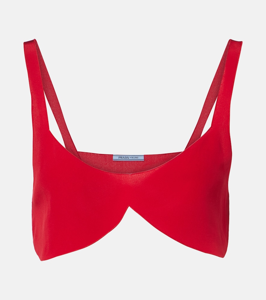 Prada Silk crêpe de chine bra top