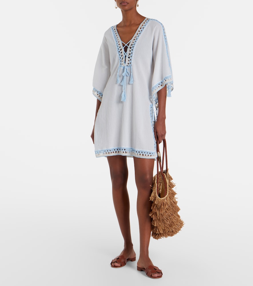  Anna Kosturova Anna Kosturova Kaftan Aus Baumwolle Mit Häkelstrick 