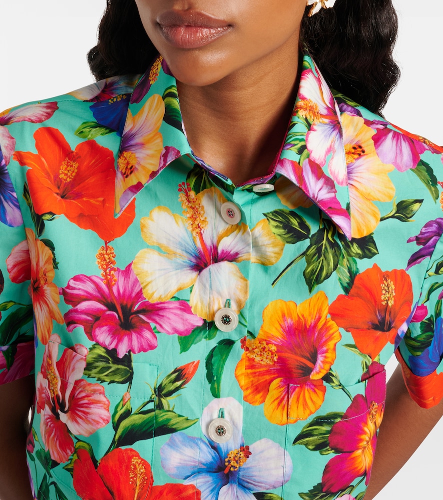 Dolce&Gabbana Floral Cotton Crop Top