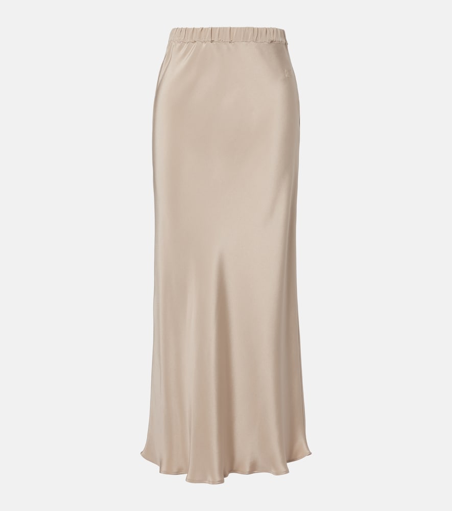 Max Mara Women's Beige Silk Satin Slip Skirt UK Size 18 - Mytheresa