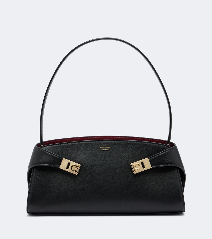 Schultertasche Hug East-West Small aus Leder