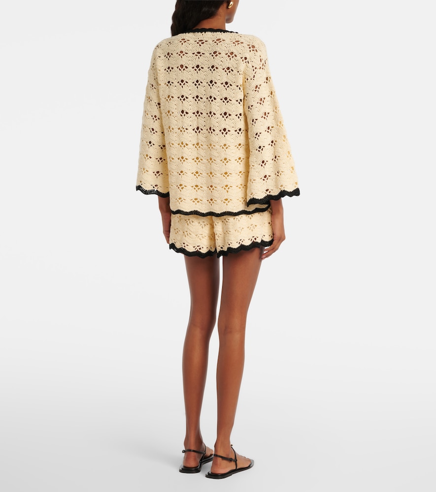  Zimmermann Zimmermann Aster Crochet Cotton Shorts 