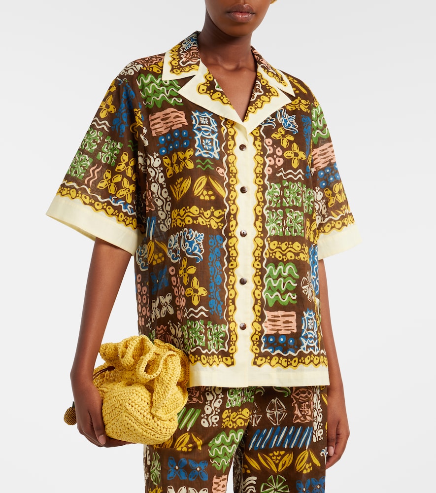 Alémais Minnie printed cotton bowling shirt