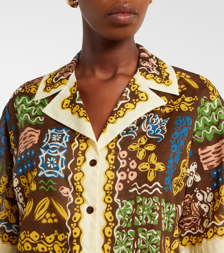 Alémais Minnie Printed Cotton Bowling Shirt