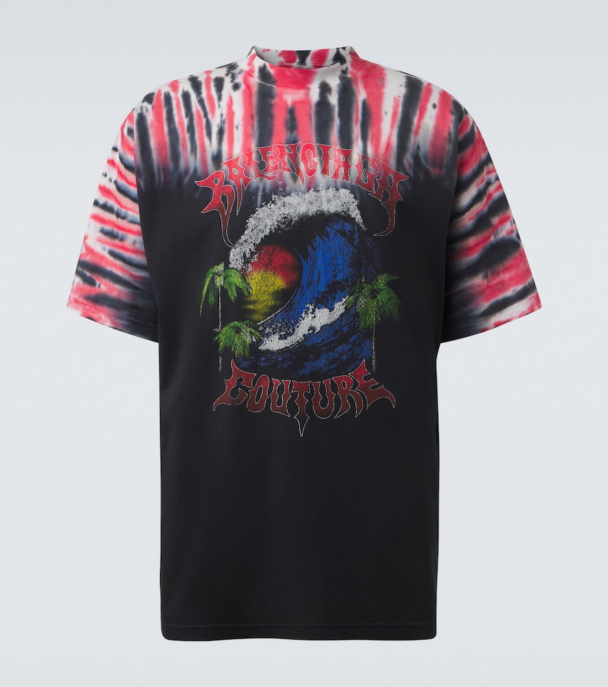 Balenciaga Printed tie-dye cotton jersey T-shirt
