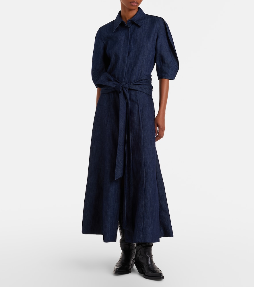 Sansi Cotton And Linen Denim Shirt