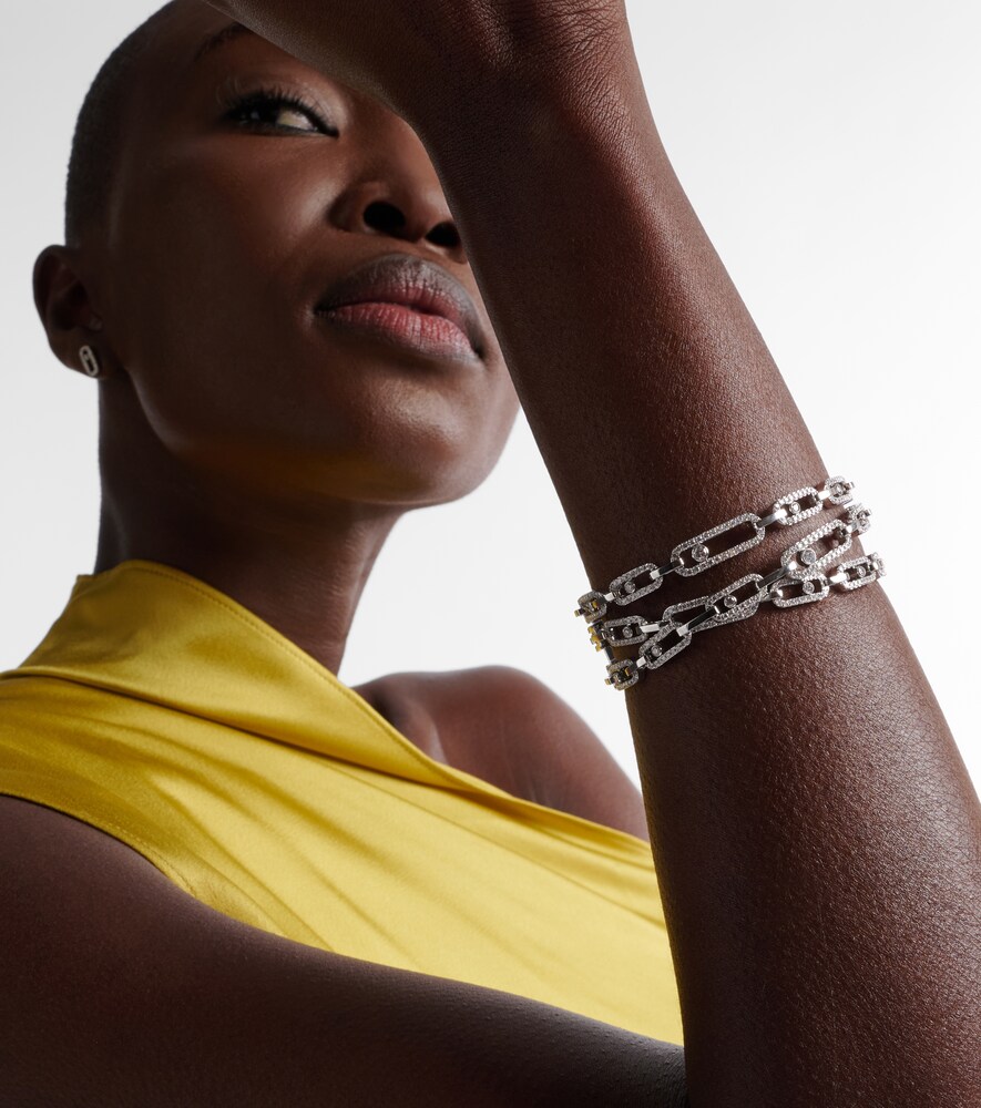  Messika Messika Armband Move Link Aus 18kt Weißgold Mit Diamanten 