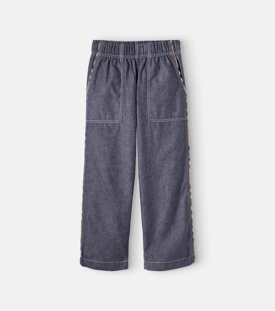 Hose Burberry Check aus Baumwoll-Chambray