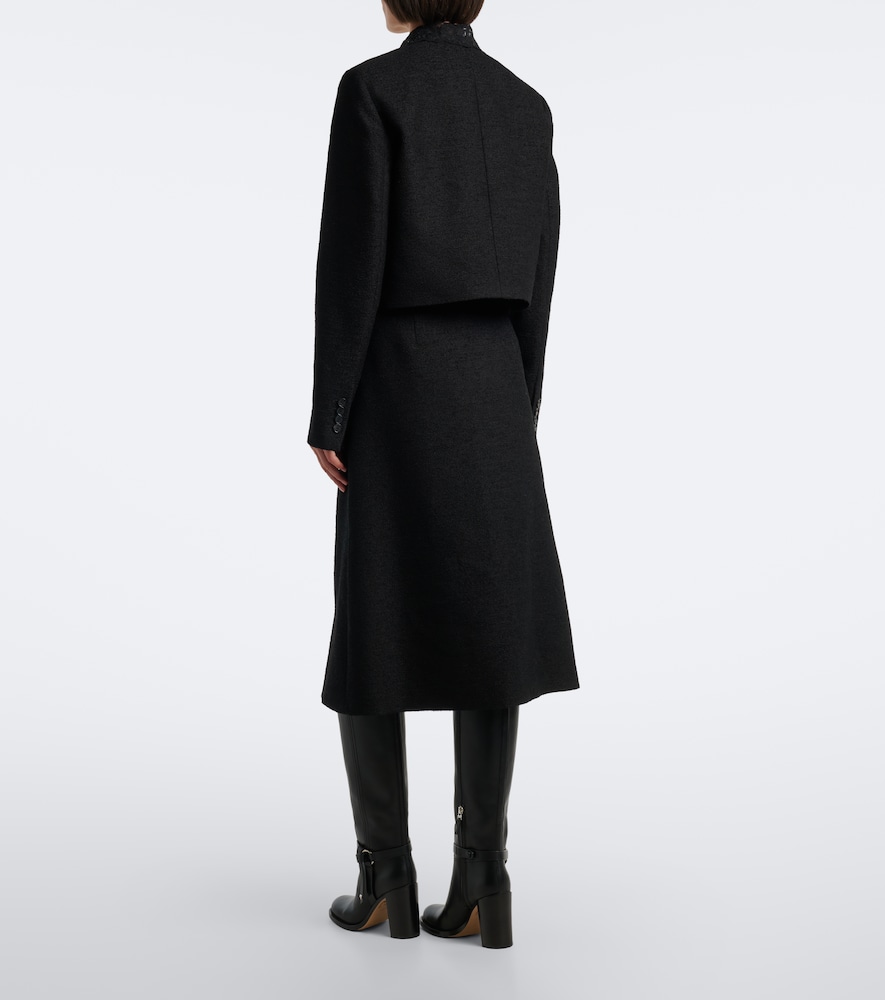 Wool-Blend Bouclé Midi