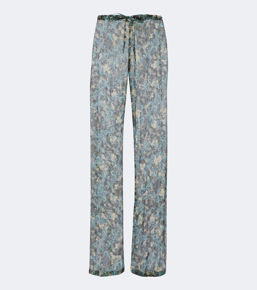 Dries Van Noten Semi-sheer floral wide-leg pants | Thumbnail 7