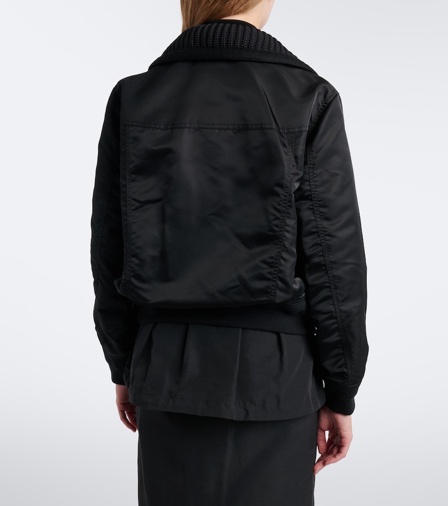 Wool-Trimmed Blouson Jacket
