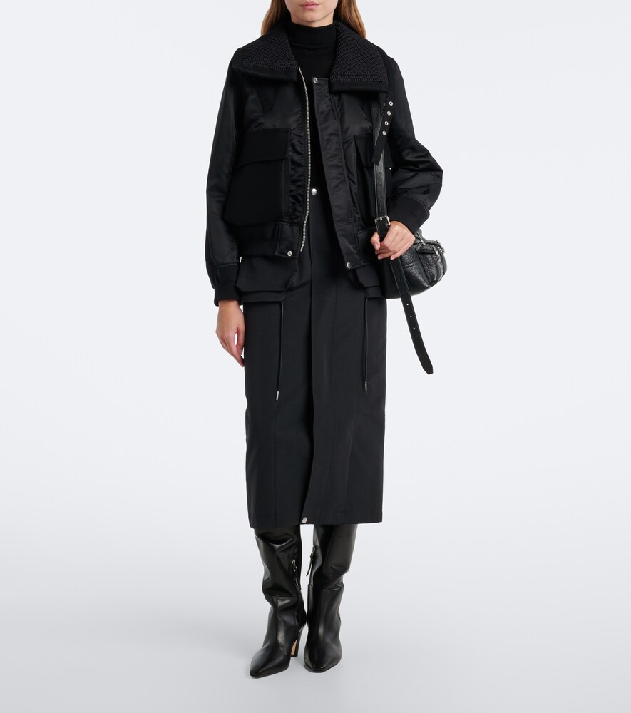 Wool-Trimmed Blouson Jacket