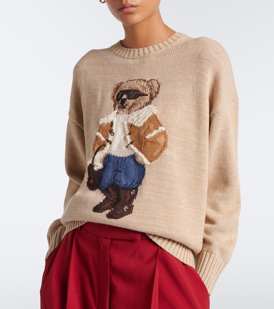 Polo Ralph Lauren Polo Bear Cotton, Wool, And Cashmere Sweater