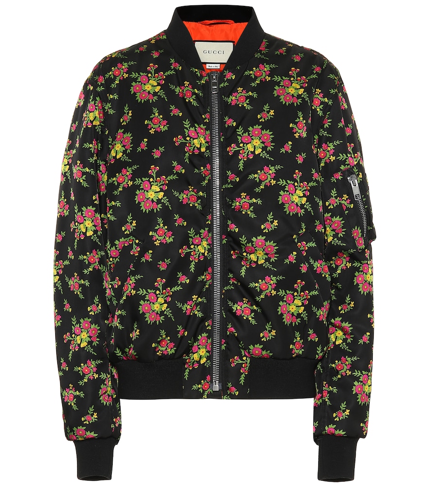 gucci floral bomber jacket