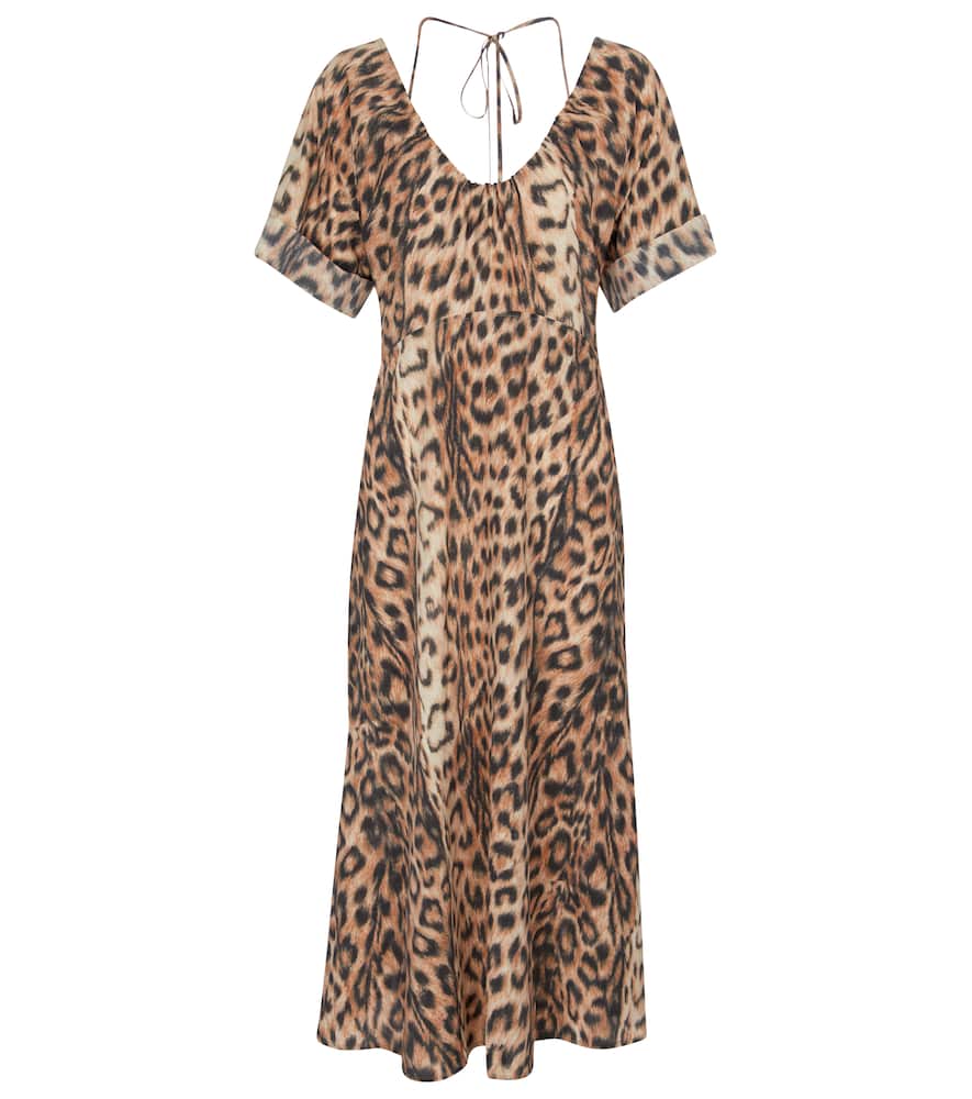 Leopardprint midi dress by Victoria Beckham Coshio Online Shop