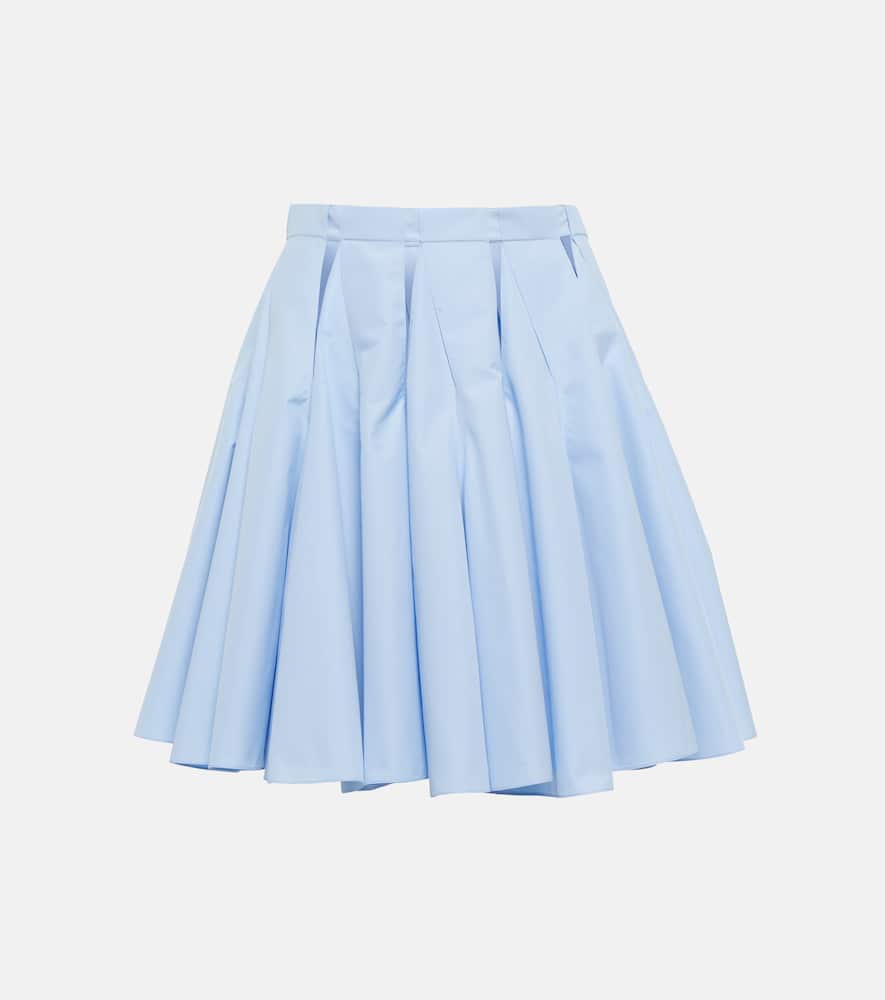 Alaïa High-rise cutout cotton miniskirt