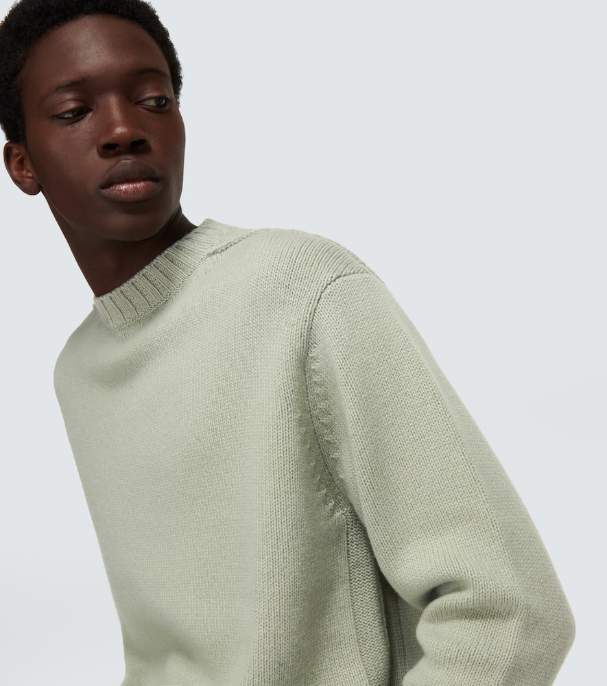 Lanvin Luxury Green Kaschmir Pullover For Men In Sage