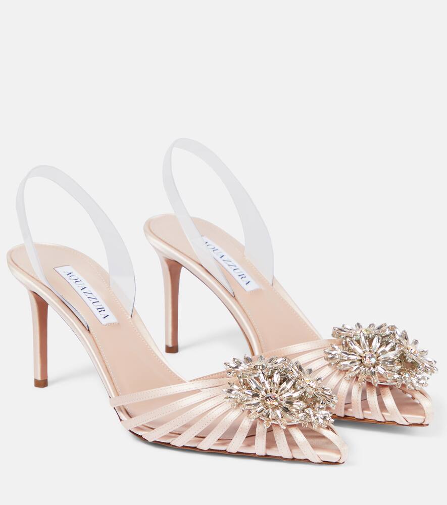 Aquazzura Crystal Margarita slingback pumps