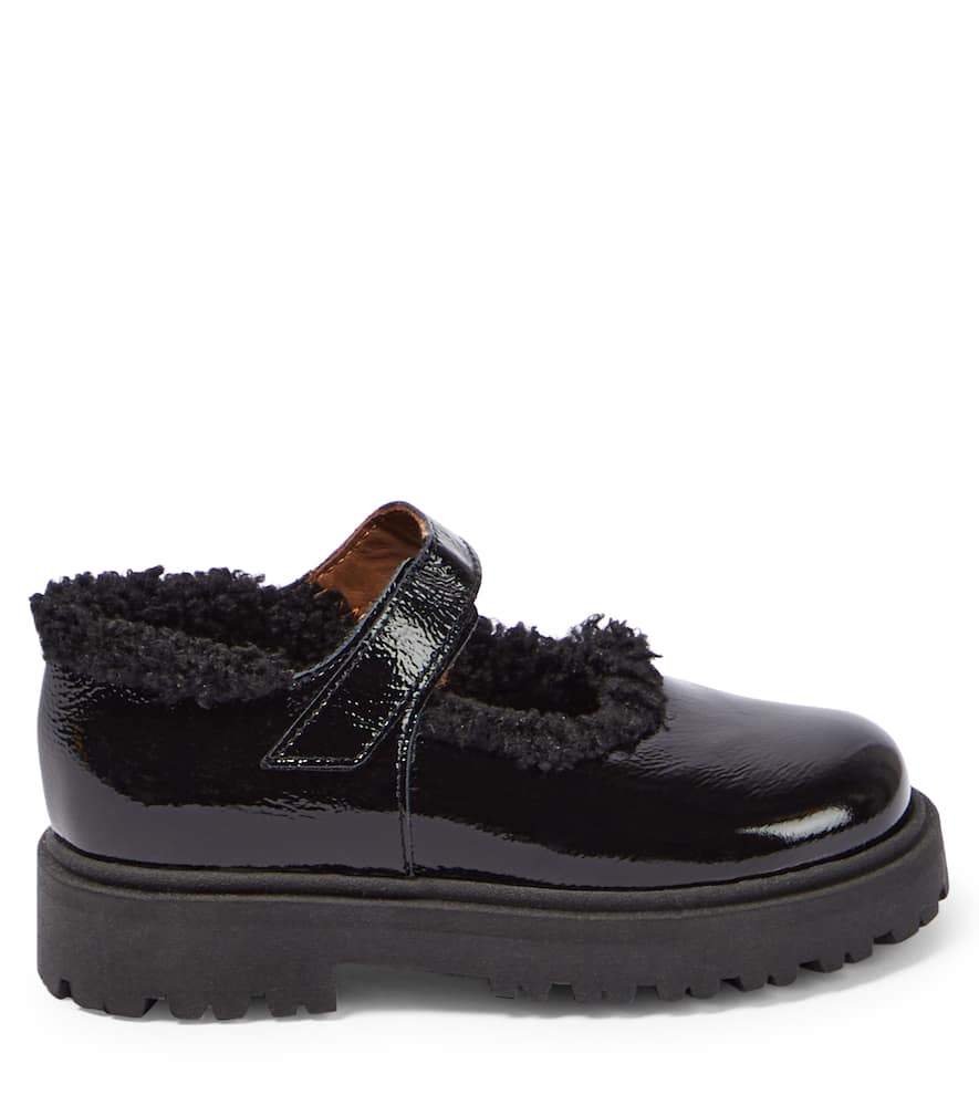 Pèpè Patent Leather Ballet Flats In Black