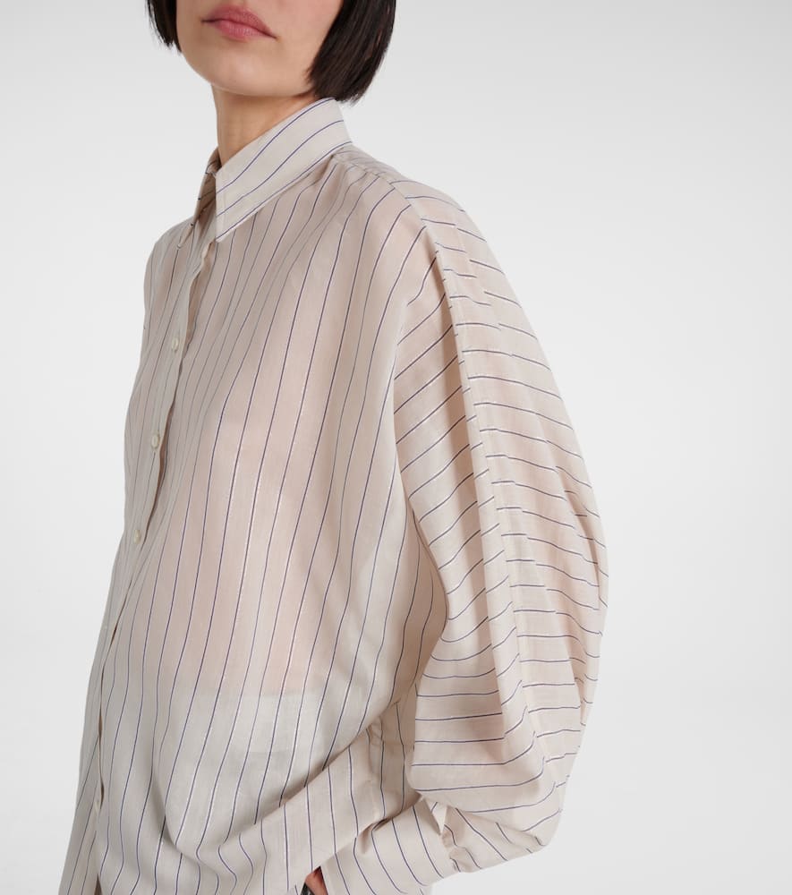 Brunello Cucinelli Hemd Aus Einem Baumwollgemisch In Multicolor