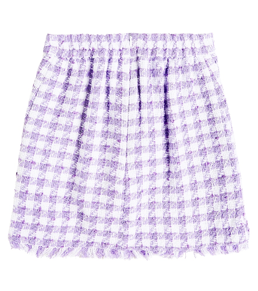  Monnalisa Monnalisa Houndstooth Boucle Skirt 