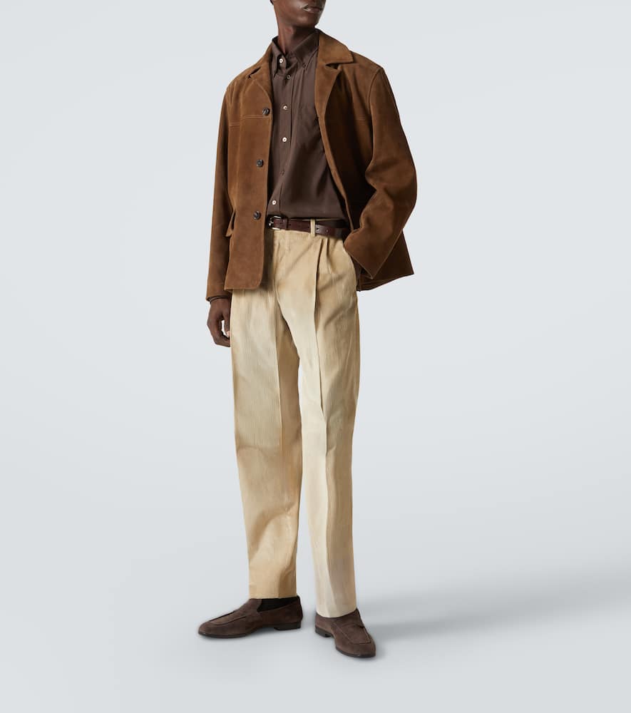 Canali Cotton corduroy straight pants