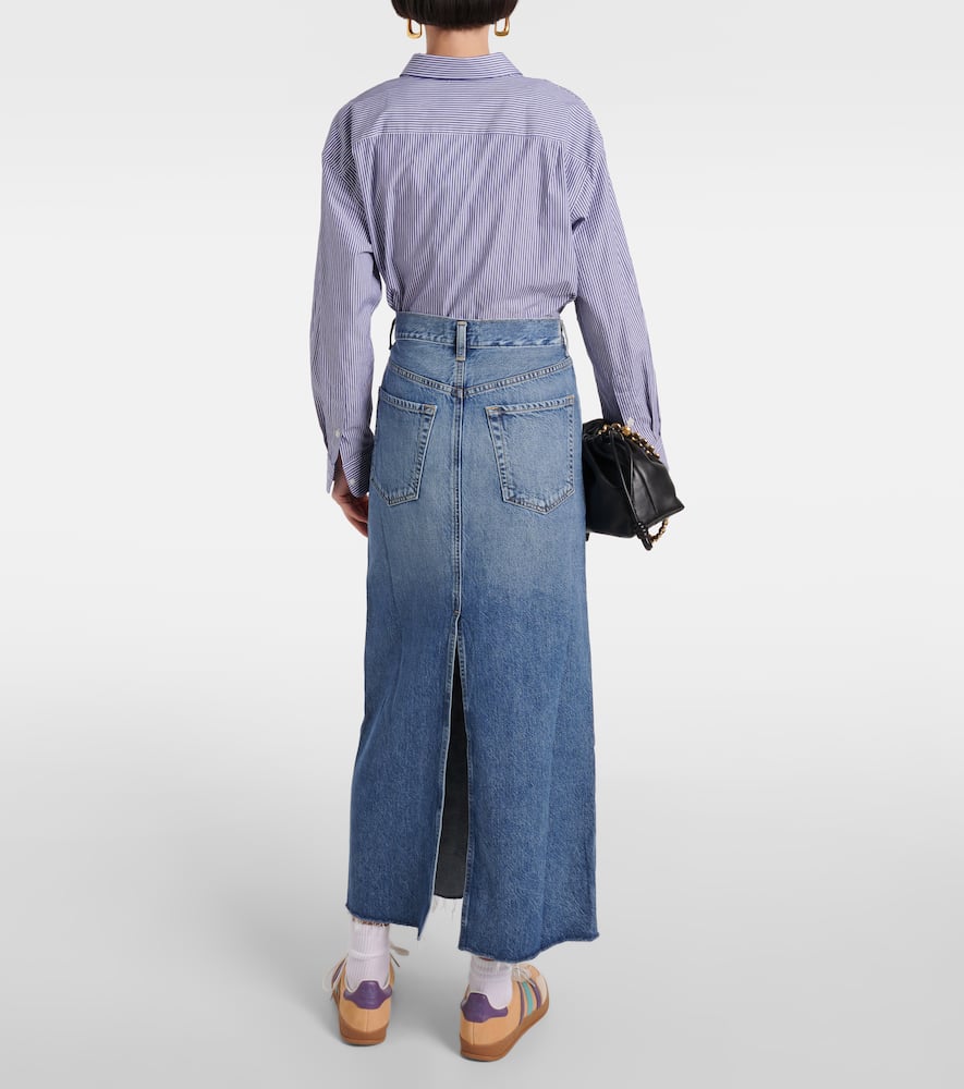 CITIZENS OF HUMANITY CIRCOLO REWORKED DENIM MAXI SKIRT