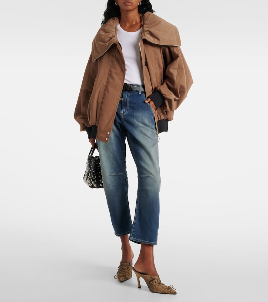 Ag High-rise Barrel-leg Jeans In Blue