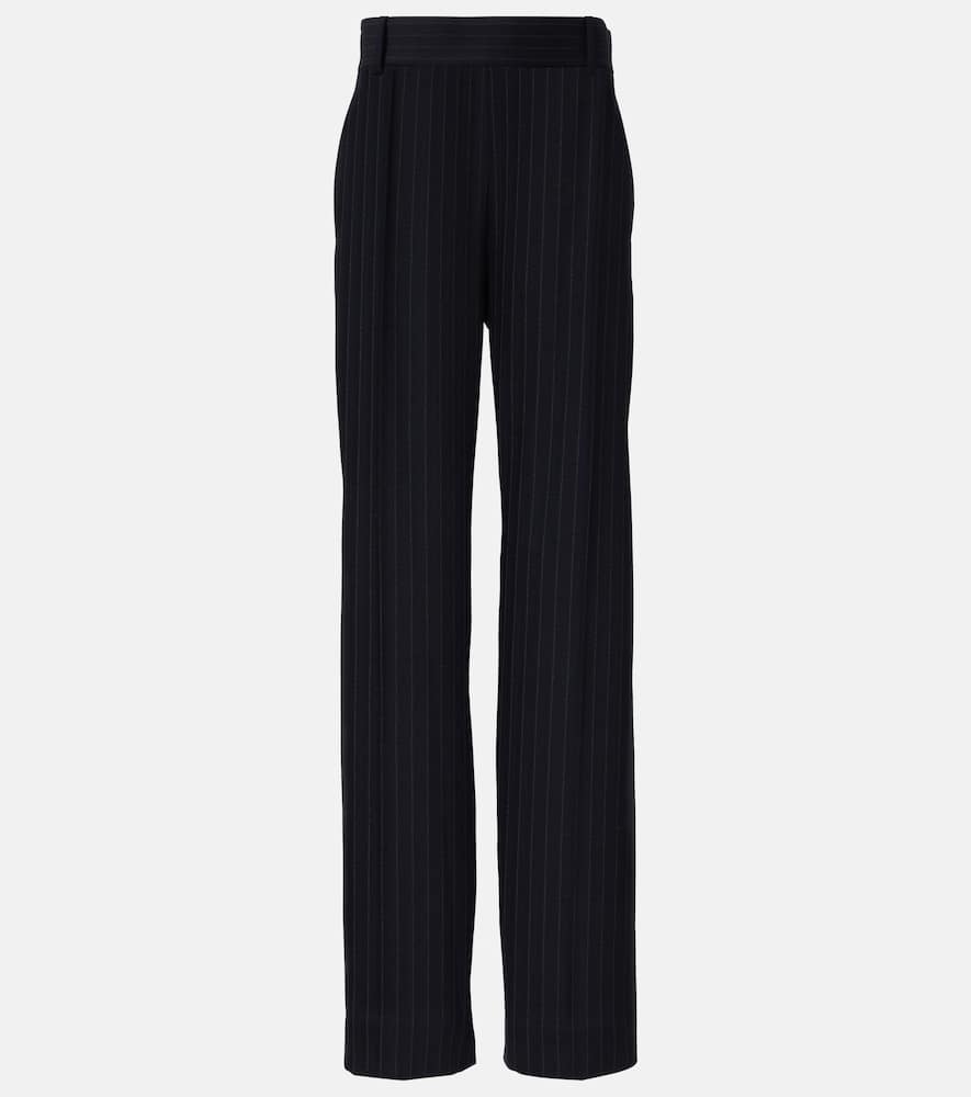 Khaite Hewitt High-rise Straight-leg Jeans In Navy / White