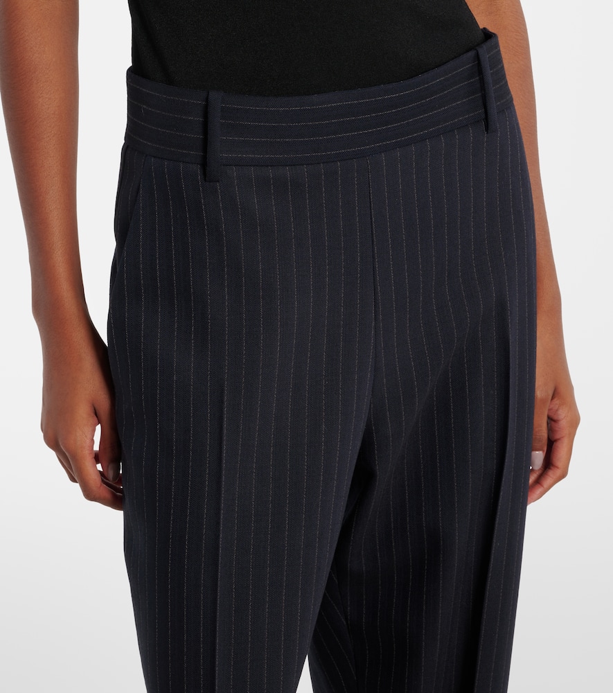 Khaite Hewitt High-rise Straight-leg Jeans In Navy / White