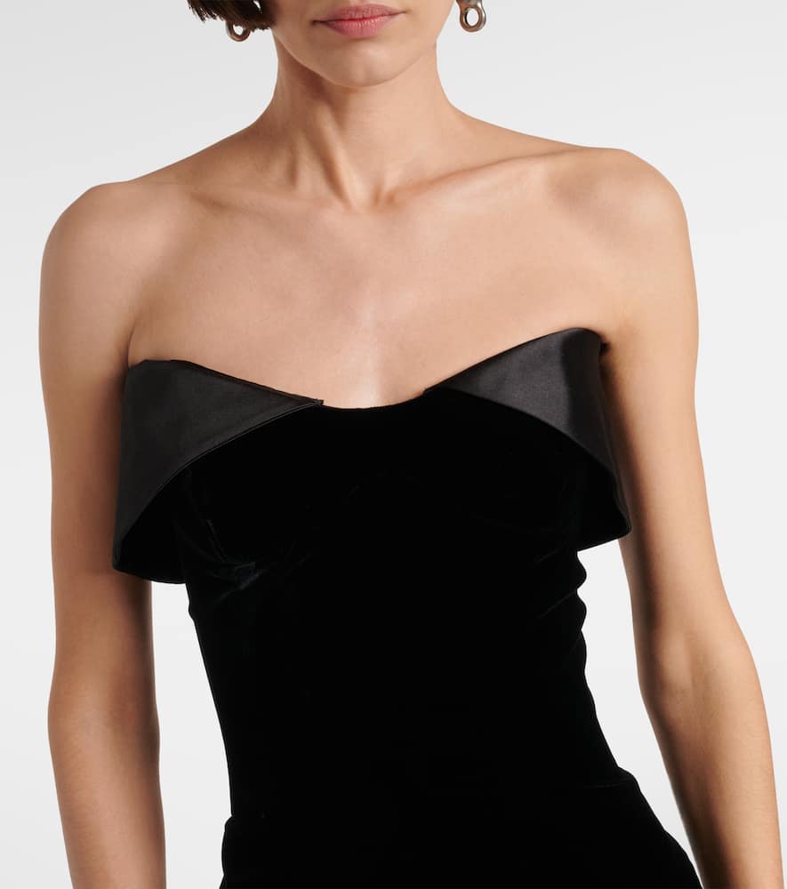 Mugler Strapless Mini Dress In Black
