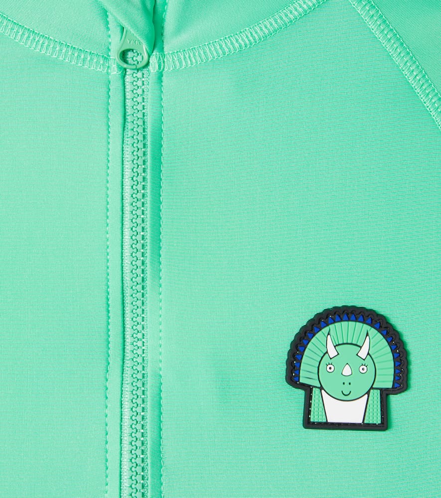 Roarsome Spike The Dinosaur Rashguard Top In Green