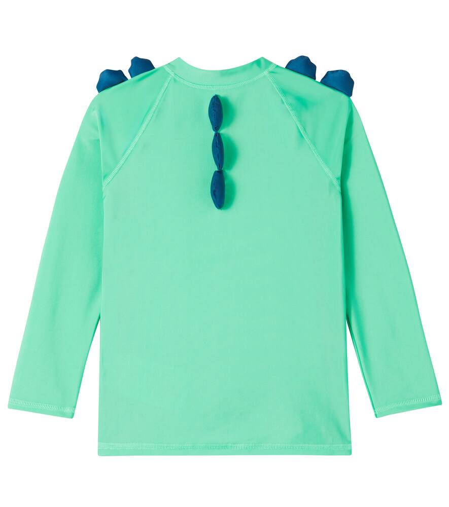 Roarsome Spike The Dinosaur Rashguard Top In Green