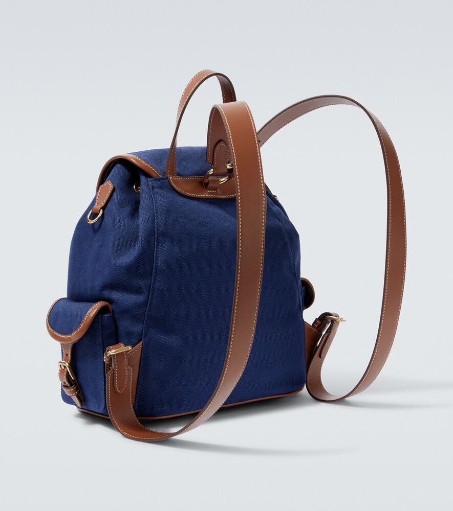 Miu Miu Miu Miu Leather-trimmed Canvas Backpack 