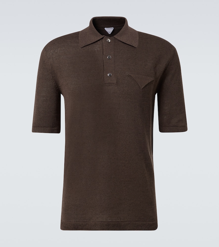 Bottega Veneta Linen and cotton polo shirt